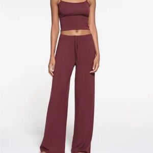 Skims Sleep Pants in Oxblood sz XS